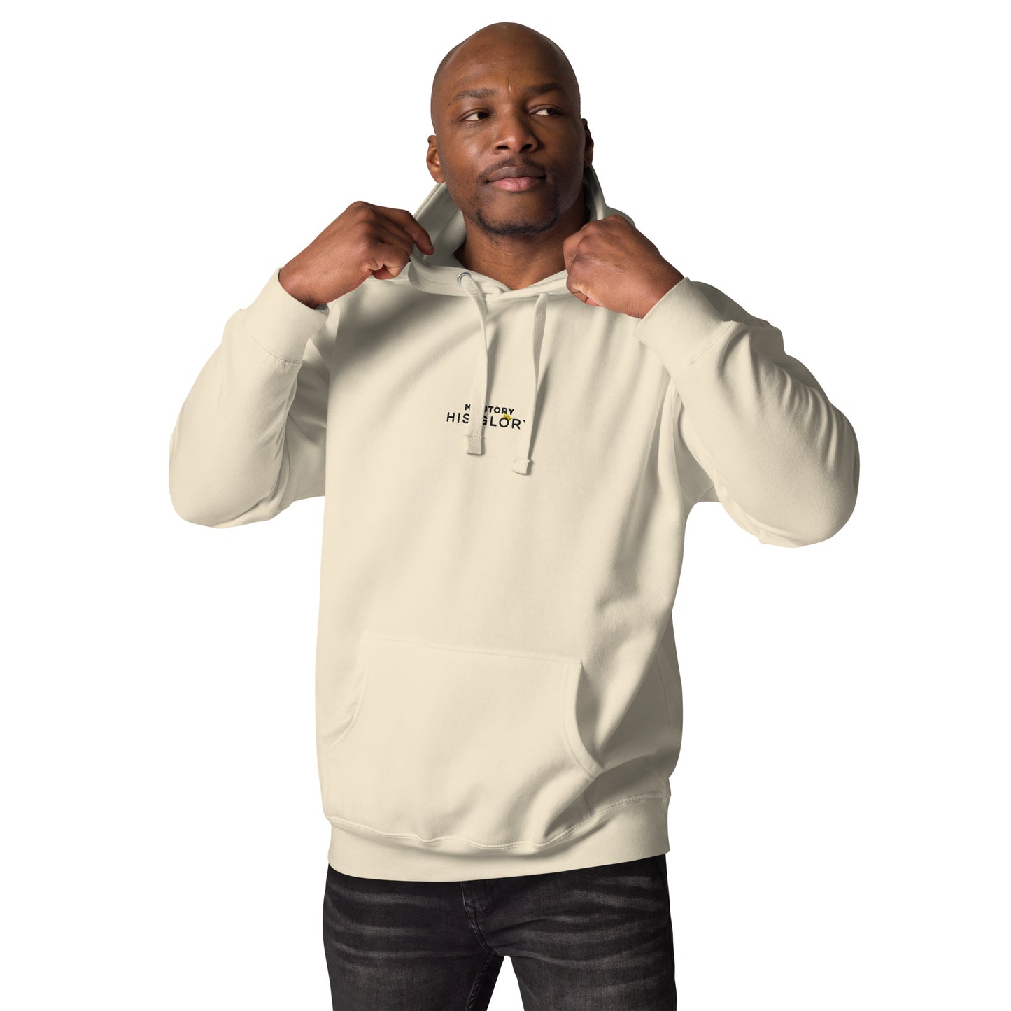 His Glory Unisex Premium Hoodie - Bone