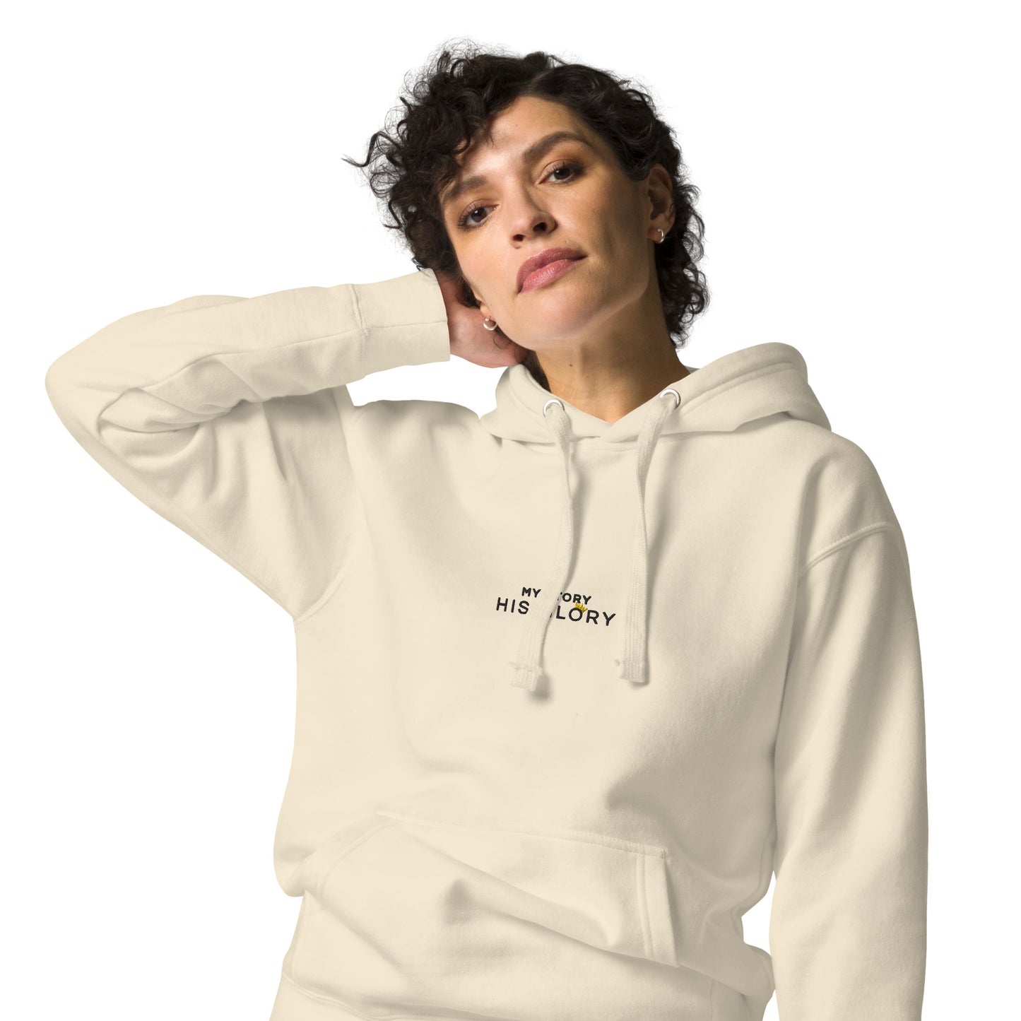 His Glory Unisex Premium Hoodie - Bone