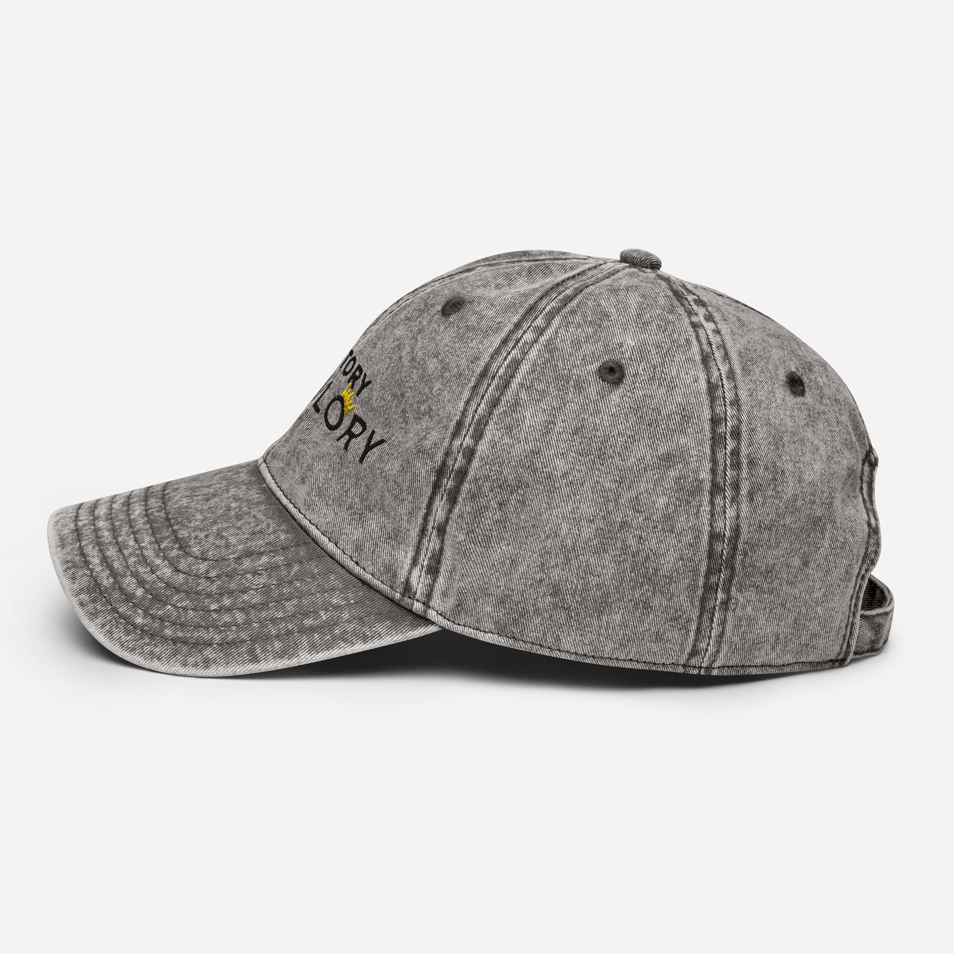 His Glory Vintage Cap - Charcoal Grey