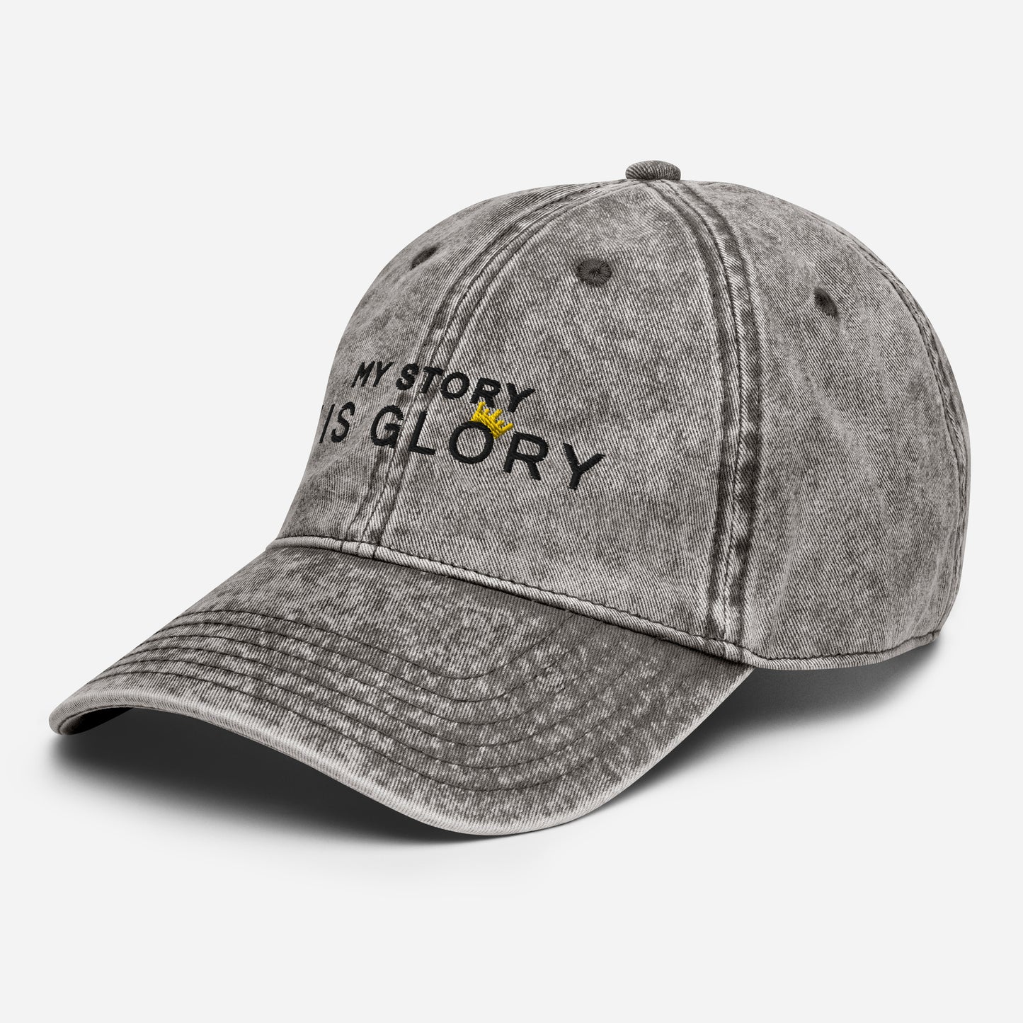 His Glory Vintage Cap - Charcoal Grey