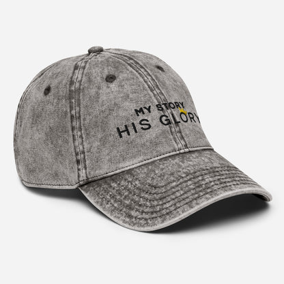 His Glory Vintage Cap - Charcoal Grey