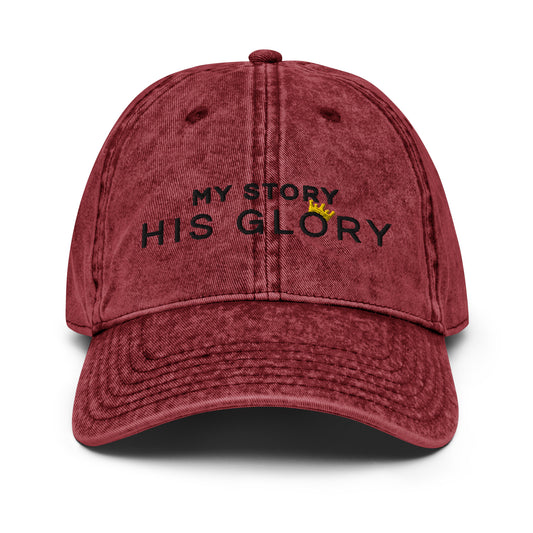 His Glory Vintage Cap - Maroon