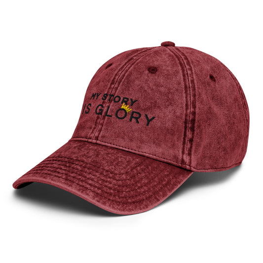 His Glory Vintage Cap - Maroon